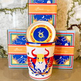 Cup with Lid/Saucer - Taurus - Zodiac Vibe - Baci Milano